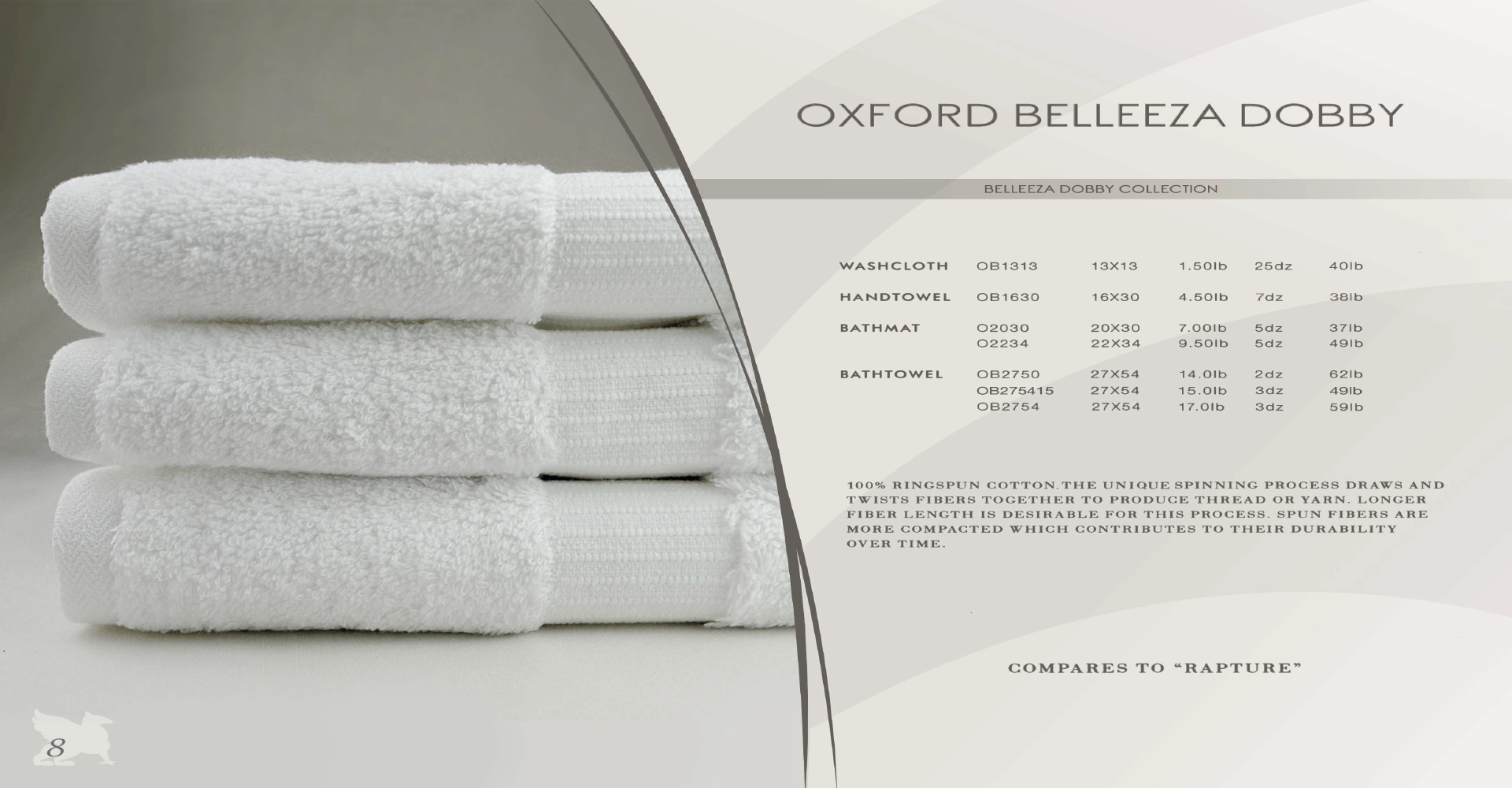 Oxford Bellezza White Towels CIL