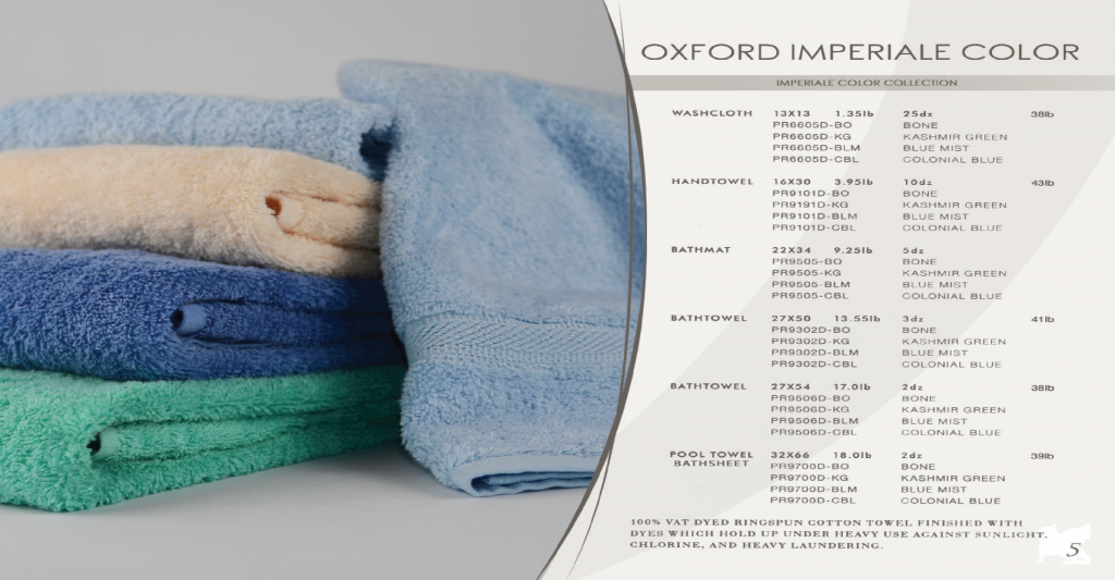 Oxford Imperiale Colored Towels - CIL